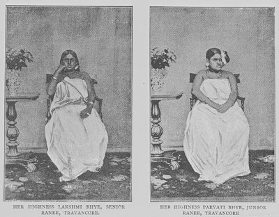Two Ranis of Travancore by Indian photographer